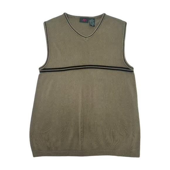 Y2K R2 Stripe Sweater Vest L - Picture 1 of 3